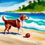 A little dog playing