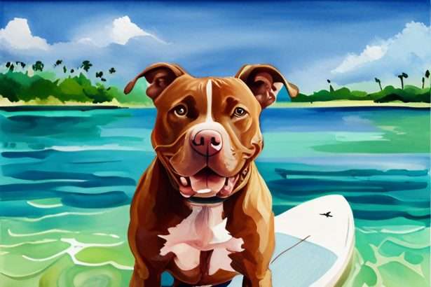 Cute dog on a spittleboard waiting to go