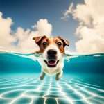 A jack russell enjoying pool time
